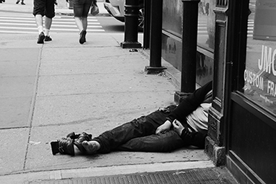 Homeless : Street Life : New York : Personal Photo Projects : Photos : Richard Moore : Photographer